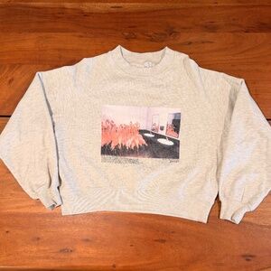 Sweatshirt - cute , pop art flamingos